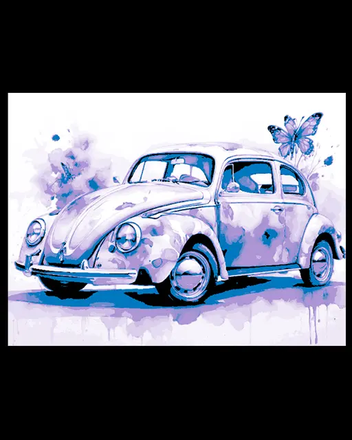 HueForge model: Artful Creation - Volkswagen Beetle or VW Bug - Car Collection Model by BooneCo3d