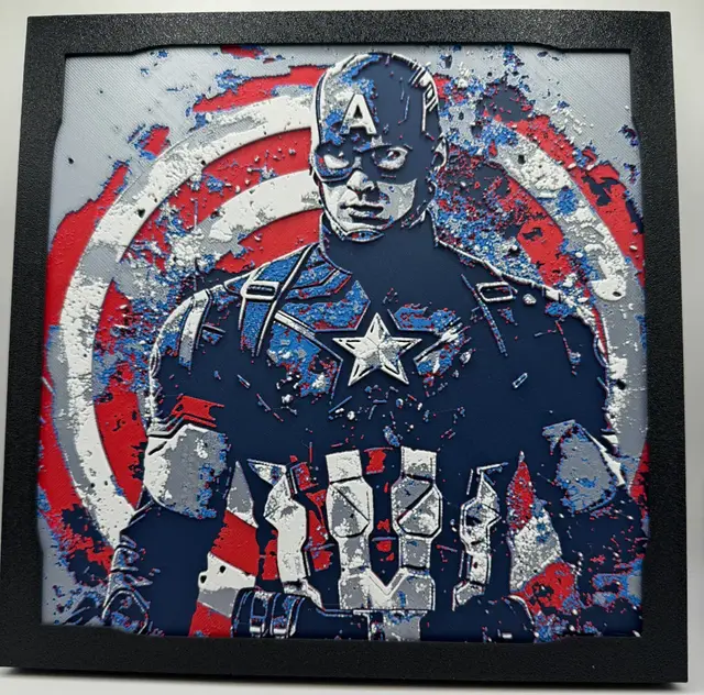 HueForge model: Captain America - Marvel Hueforge by Canadian Gamer