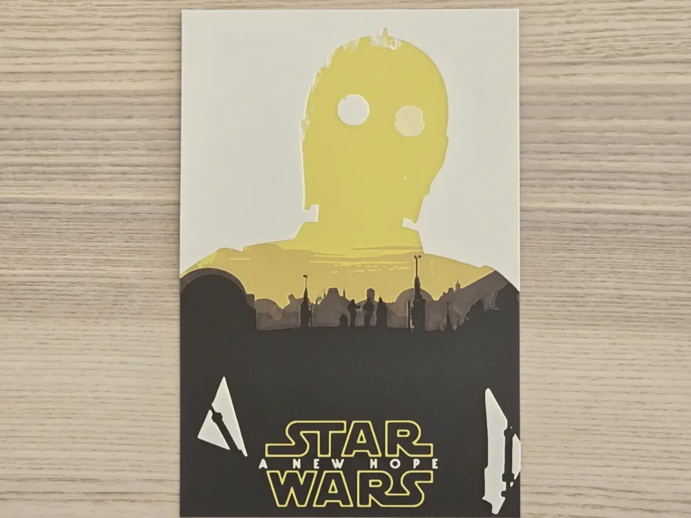 Star Wars A New Hope - HueForge Poster by EisenWorld HueForge model: Star Wars A New Hope - HueForge Poster by EisenWorld