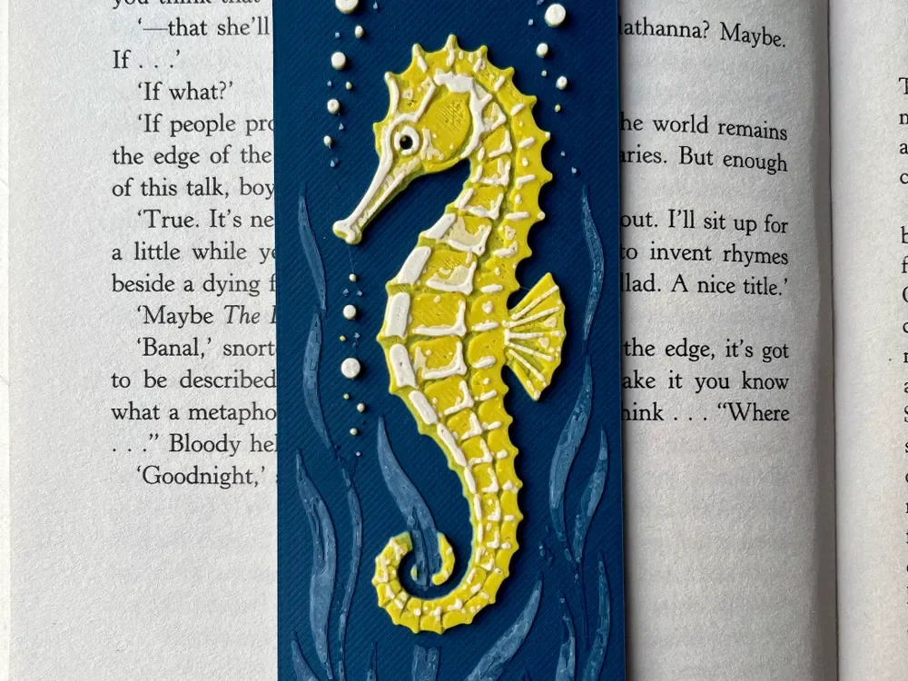 Seahorse Bookmark by HexarHaus HueForge model: Seahorse Bookmark by HexarHaus