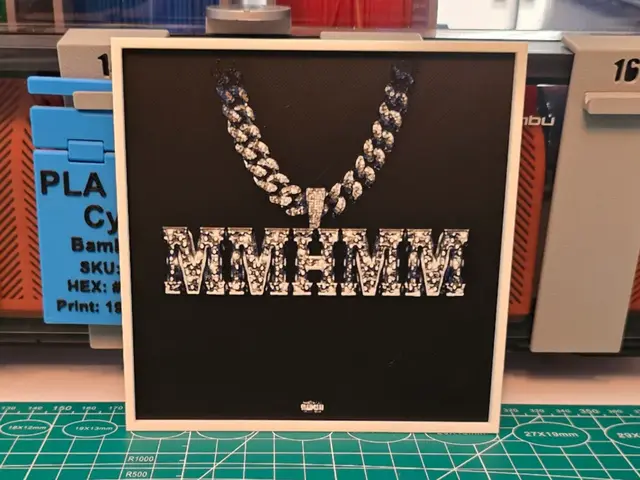 HueForge model: BigXthaPlug ""Mmhmm" Single - Hueforge Art by Lumpy3D