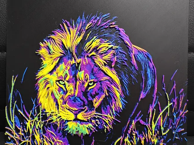 HueForge model: Lion Pop Art 1 AMS only by TheHueforgeLady