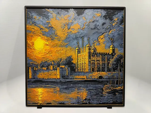 HueForge model: Tower of London Sunset - Hueforge by BeaN