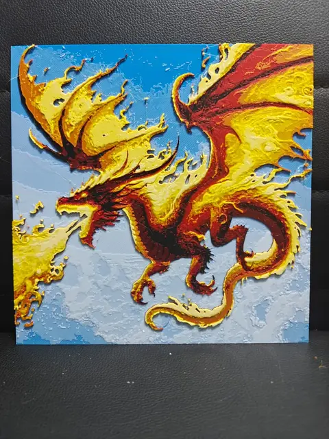 HueForge model: Fire Dragon by TheHueforgeLady