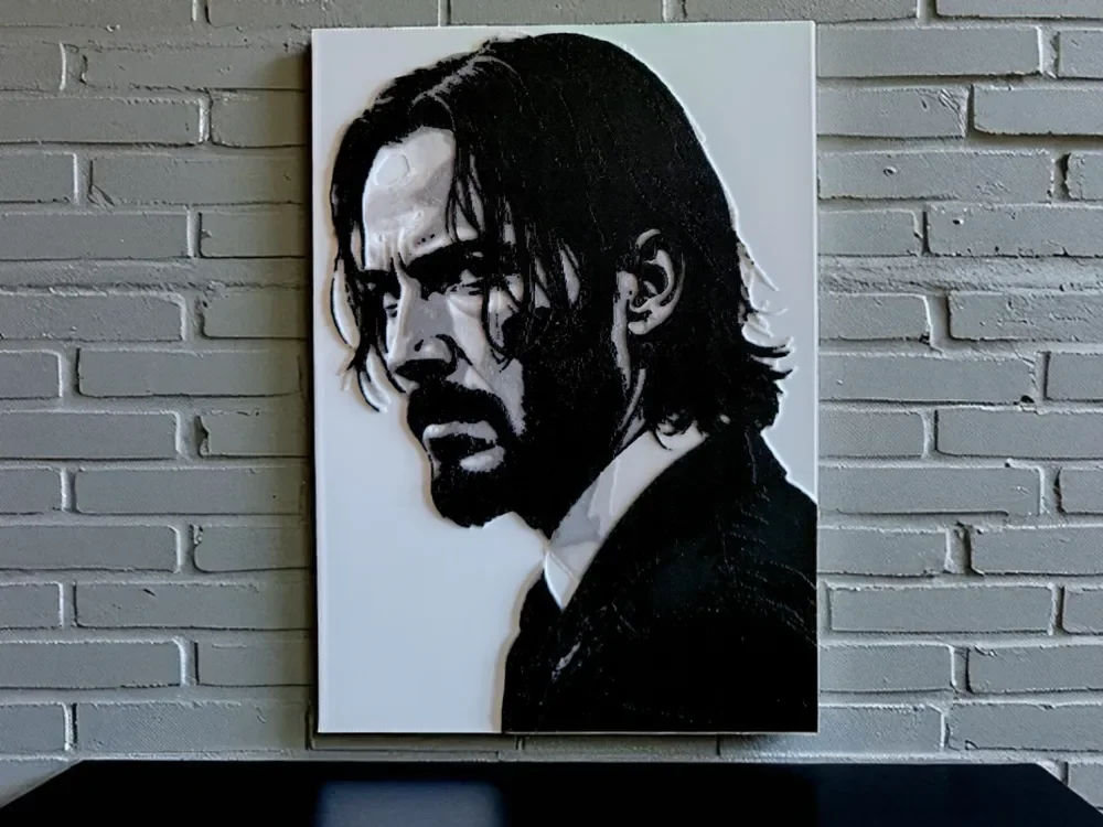 Hueforge John Wick by Luckyfer HueForge model: Hueforge John Wick by Luckyfer