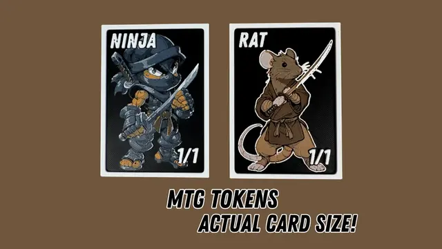 HueForge model: Ninja & Rat - Magic the Gathering Tokens by Canadian Gamer