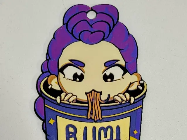 HueForge model: KPop Demon Hunters Rumi Noodles Christmas Ornament by Strata Prints
