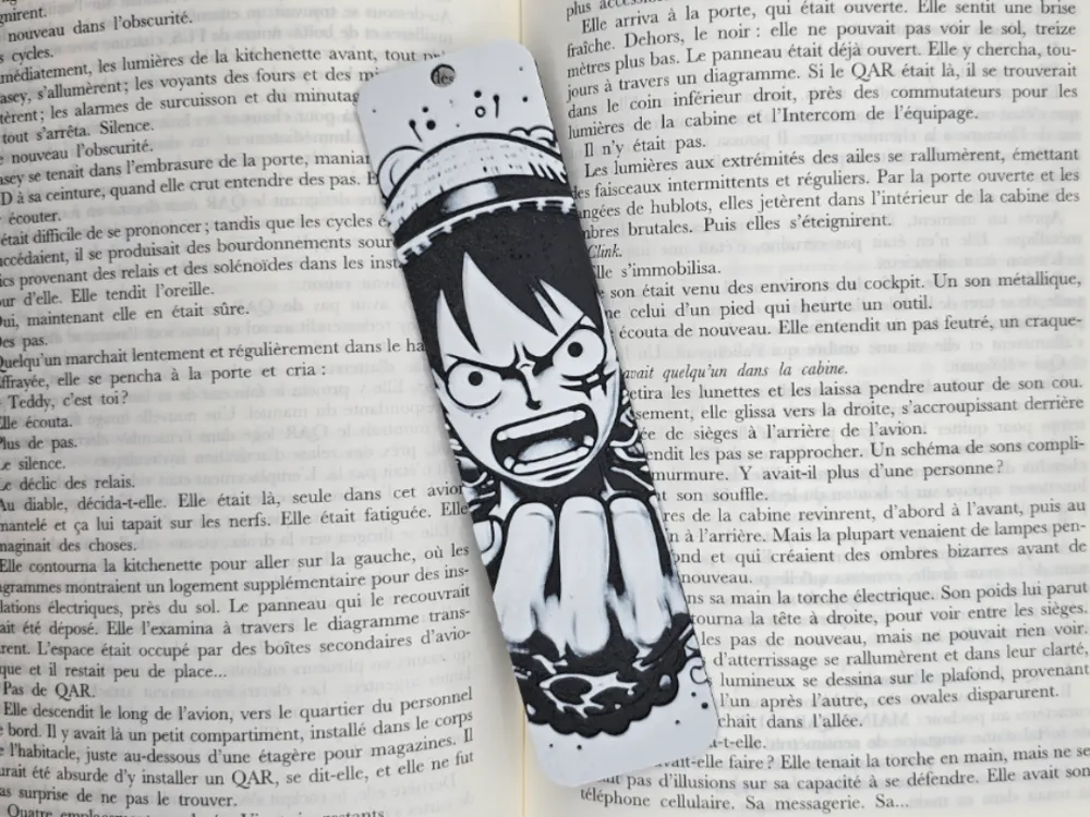 Bookmark Luffy One Piece by Kactus Fpv HueForge model: Bookmark Luffy One Piece by Kactus Fpv