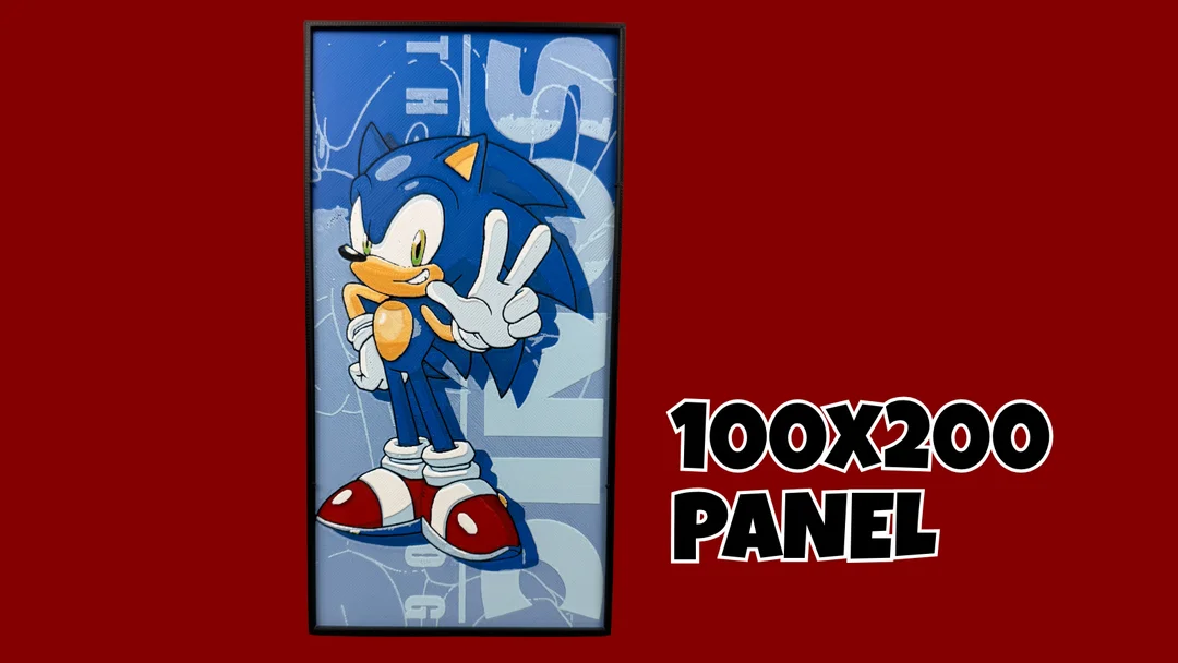 Sonic The Hedgehog - 100x200 Hueforge by Canadian Gamer HueForge model: Sonic The Hedgehog - 100x200 Hueforge by Canadian Gamer