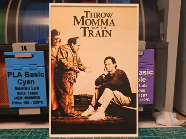 HueForge model: Throw Momma from the Train Movie Poster - Hueforge by Lumpy3D