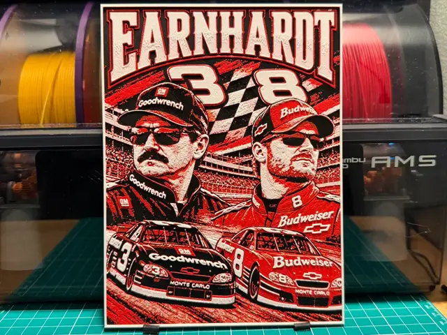 Dale Earnhardt and Dale Earnhardt Jr Poster