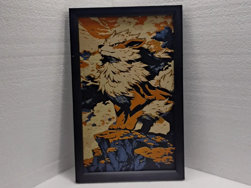 Pokemon Arcanine by Asgar3D HueForge model: Pokemon Arcanine by Asgar3D