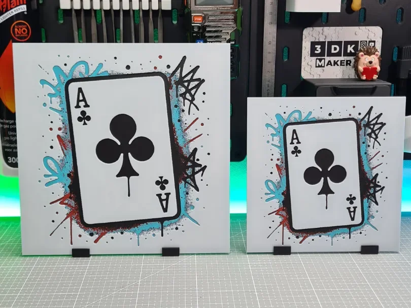 Graffiti Ace of Clubs – Hueforge – 4 Colors by Montoya Maker HueForge model: Graffiti Ace of Clubs – Hueforge – 4 Colors by Montoya Maker