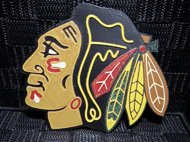 Chicago Balckhawks Logo - Hueforge