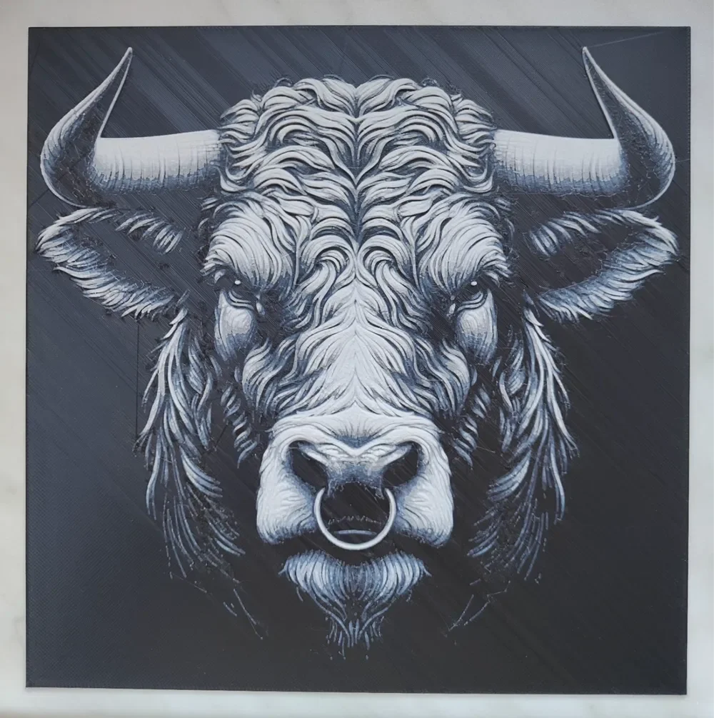Bull - Hueforge by BeaN HueForge model: Bull - Hueforge by BeaN
