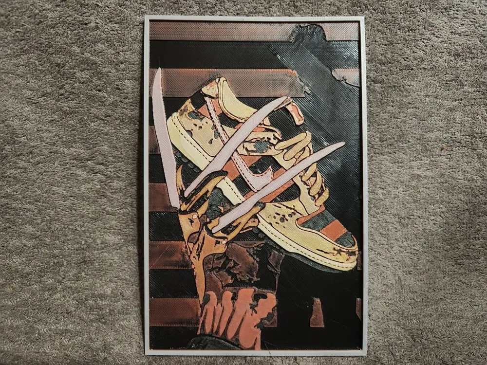 Nike Sb Dunk Low Freddy Krueger - HueForge by keko HueForge model: Nike Sb Dunk Low Freddy Krueger - HueForge by keko