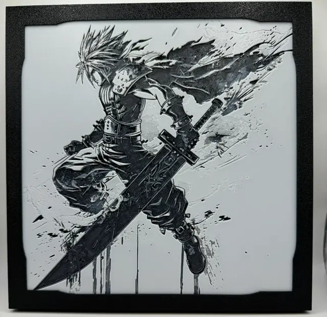 HueForge model: Cloud - Final Fantasy 7 by Canadian Gamer