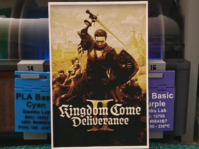 HueForge model: Kingdom Come: Deliverance II Poster - Hueforge Art by Lumpy3D
