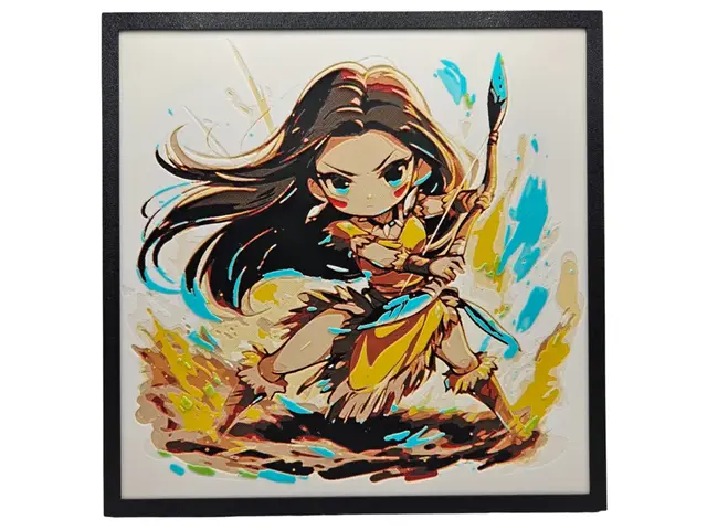 HueForge model: Pocahontas - Chibi Edition by BusyKikiBee