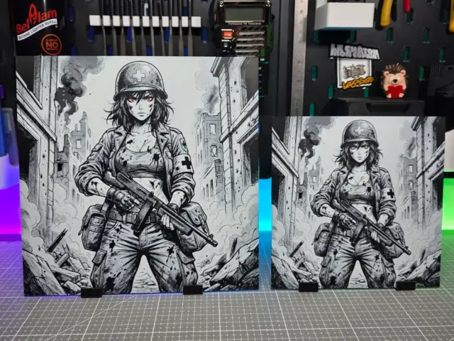 HueForge model: Girl Anime Medic US - Hueforge - 4 Colors by Montoya Maker