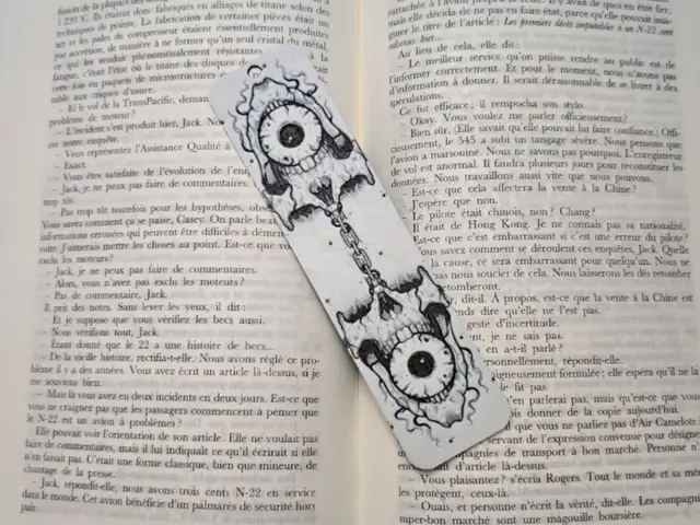 HueForge model: Bookmark Skull Eyes  Only Black & White by Kactus Fpv