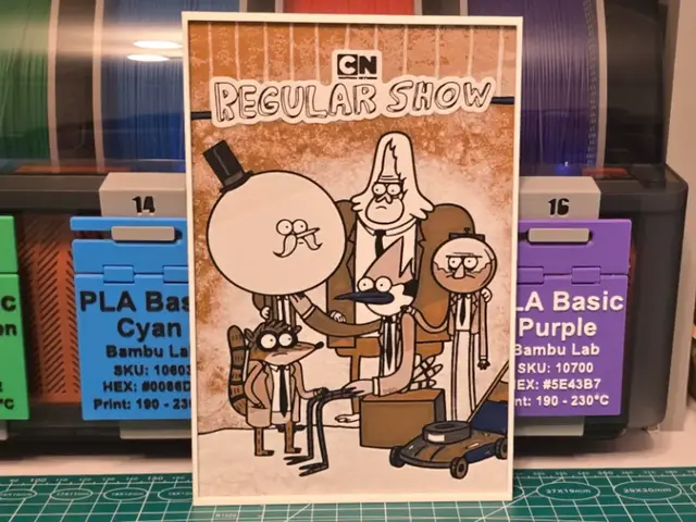 HueForge model: Regular Show Poster - Hueforge Art by Lumpy3D