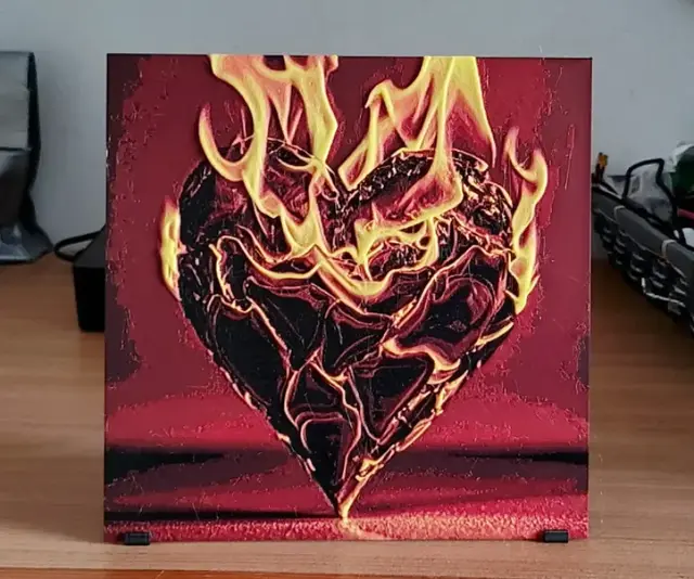 HueForge model: Heart on Fire HueForge by enricoRE