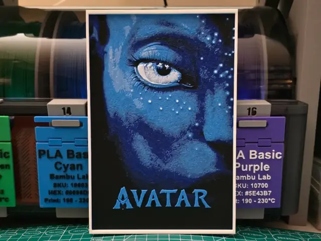 HueForge model: Avatar Movie Poster - Hueforge Art by Lumpy3D