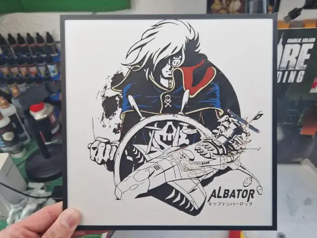 HueForge model: Albator Hueforge - Captain Harlock by Dakiren