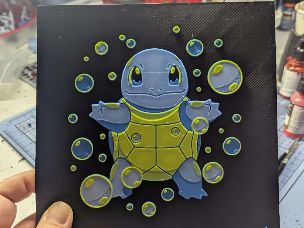 hueforge carapuce Squirtle by ZombiePaint3D HueForge model: hueforge carapuce Squirtle by ZombiePaint3D