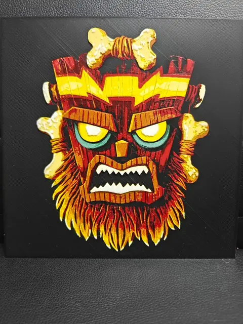 HueForge model: Uka Uka Mask Crash Bandicoot by TheHueforgeLady