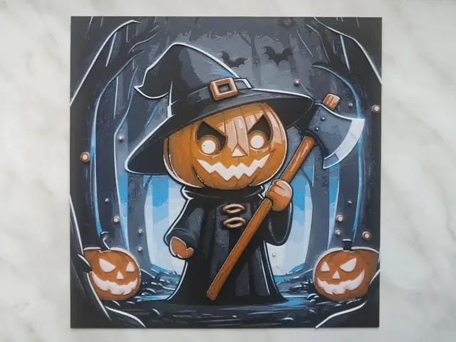 HueForge model: Cute Killer Pumpkin - Hueforge by BeaN