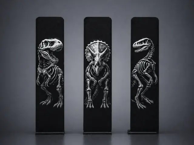 HueForge model: Dino Bookmarks (Set № 1) - Spooky Skeleton Edition by Aleksandr