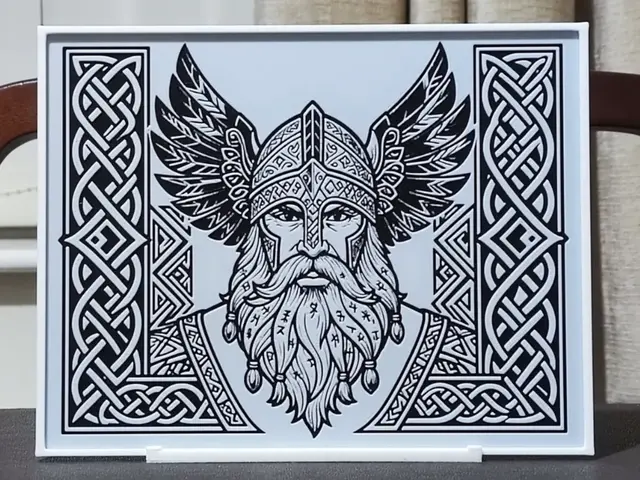 HueForge model: Viking Line Art - 2 Color HueForge by BoDad