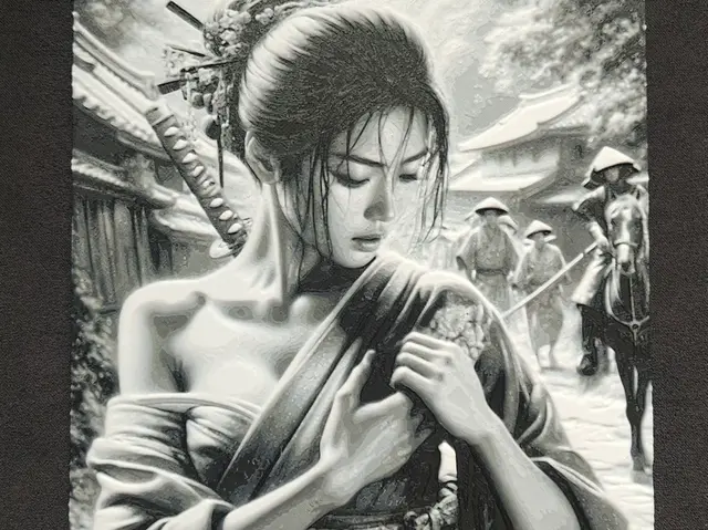 HueForge model: Samurai girl XIII. HueForge by fD.667