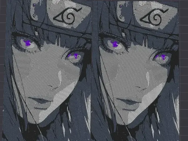 HueForge model: Hueforge of Hinata from naruto by SBC Creations