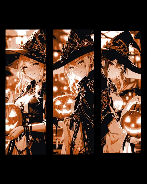 HueForge model: It is time for the grand holiday of Halloween! Set of Bookmarks by BooneCo3d