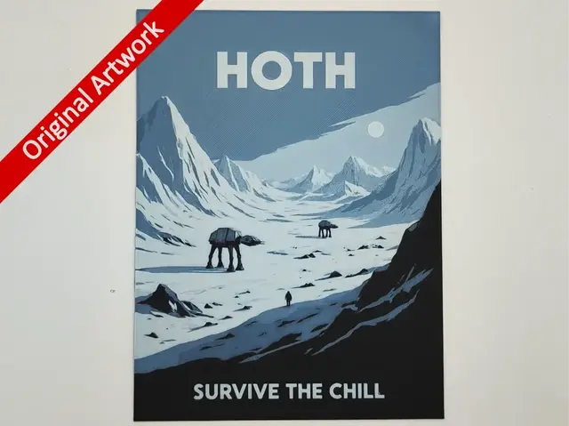 HueForge model: Hoth travel poster - hueforge by Altf4-Formation