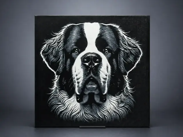 HueForge model: Saint Bernard dog by Aleksandr