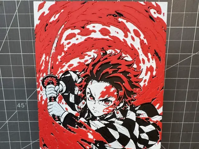 Hueforge of Tanjiro Kamado from Demon Slayer