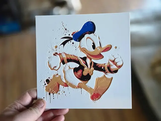 HueForge model: Graffiti Donald Duck Hueforge by 3Ree Printing
