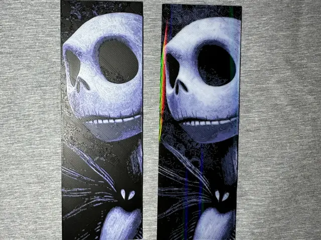 HueForge model: Jack Skellington Bookmark - Hueforge & Flatforge by Hey Ben