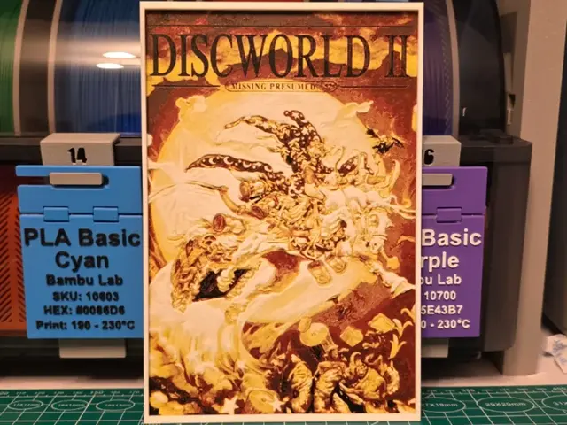 HueForge model: Discworld II Poster - Hueforge Art by Lumpy3D