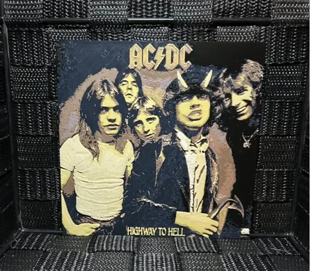 HueForge model: Hueforge Music Poster - ACDC Highway to Hell - by JoDau