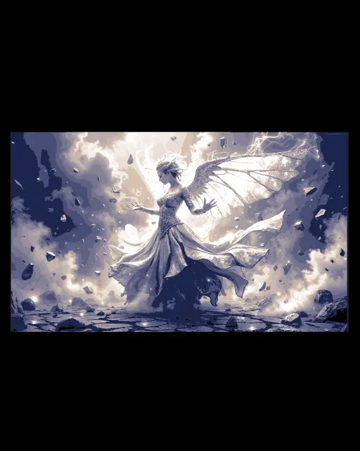 A showing of true power - Archangel revealing herself - Wall Art - Christmas Gift Idea