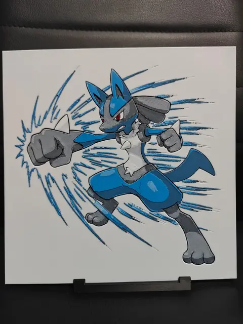 HueForge model: Lucario by TheHueforgeLady