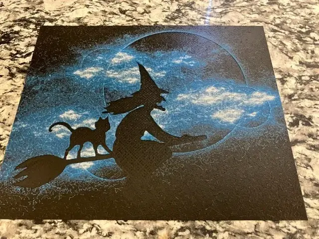 HueForge model: witch silhouette (HueForge print) by Houston713Texan