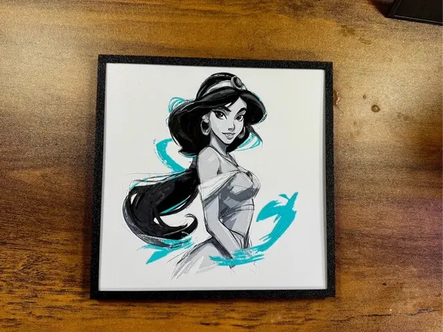 HueForge model: Jasmine – Princess Majesty with a Pop of Magic by 3D Prints By Vic