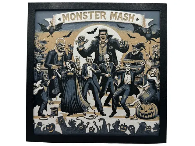 HueForge model: Halloween Monster Mash Dance by Canadian Gamer
