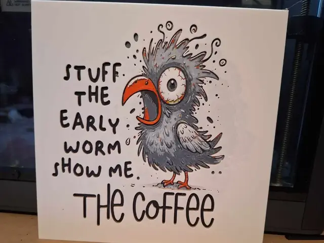 HueForge model: Coffee needed! - 4 colour funny hueforge by 3dGlow